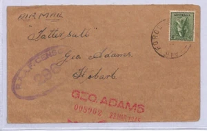AUSTRALIA WW2 Cover *AIR FORCE PO* RAAF CENSOR.296 Hobart Tasmania 1945 YN168 - Picture 1 of 12