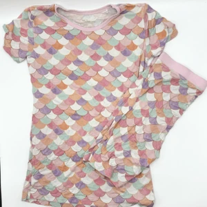 Little Sleepies Mermaid Scales Short Sleeve Shorts Bamboo Cotton Pajama Set - Ki - Picture 1 of 5