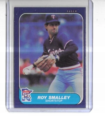 1986 Fleer #404 Roy Smalley Minnesota Twins - Image 1 of 2