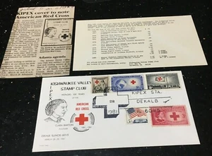 KIPEX 1981: HONORING 100 YEARS OF THE RED CROSS 3-28-81 MULTI-STAMP CLUB CANCEL - Picture 1 of 7