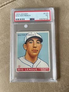 1933 Goudey Walter French #177 Psa 5