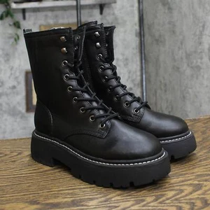 Wild Fable Logan Lug Damen-Kampfstiefel mit Memory Foam-Innensohle schwarz 7,5 M - Bild 1 von 9