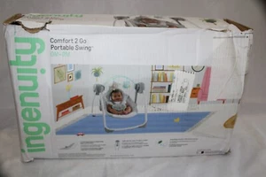 Ingenuity Comfort 2 Go Compact Portable 6-Speed Cushioned Baby Swing with Music, - Picture 1 of 2
