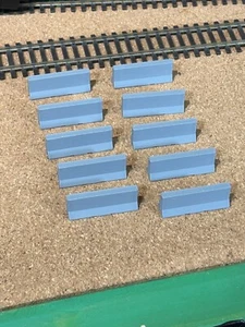 Jersey Barrier K Rail x10 HO 1:87 Scale Diorama Train Layout Miniatures Highway - Picture 1 of 8