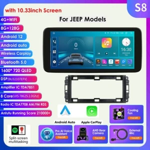 128G Android 12 For Jeep Wrangler Dodge Chrysler BT Carplay Car Radio GPS Stereo - Bild 1 von 24