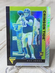 Mac Jones 2021 Panini Chronicles Football Flux Silver Prizm Rookie Card Patriots - Foto 1 di 2