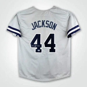Reggie Jackson Signed Grey Pro-Style Baseball Jersey - Picture 1 of 3