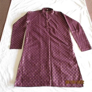 NEU WEINROT Gold SHERWANI Zabbha HOCHZEIT Kurta Herren KAMEEZ mit Knöpfen ELEGANT - Bild 1 von 7