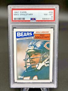 1987 Topps Mike Singletary #58 *PSA 8 NM-MT* -  All-Pro Bears HOF LB