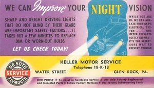 ANTIKES AUTO, DE SOTO, LOT VON 7 DIENSTPOSTKARTEN, GLEN ROCK, PA (U228) - Bild 1 von 14