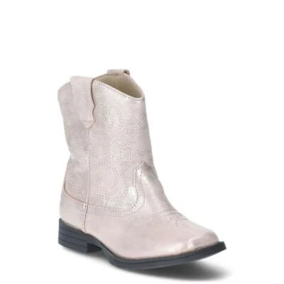 Wonder Nation Western Cowgirl Boot Toddler & Big Girls Size 9 Gold Pull-on - Image 1 of 4