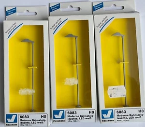 Viessmann H0 6083 Moderne Bahnsteigleuchte mit LED 3  Stück  OVP NEUWARE - Picture 1 of 1