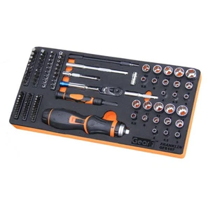 Juego de destornilladores y mini trinquete maestro de accionamiento de 1/4" 106 piezas Franklin Tools GFS106 - Imagen 1 de 6
