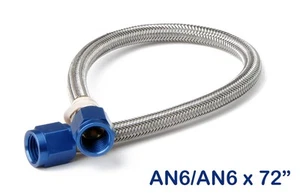 15430NOS NOS Stainless Steel Braided Hose -6AN 6-foot Blue - Picture 1 of 1