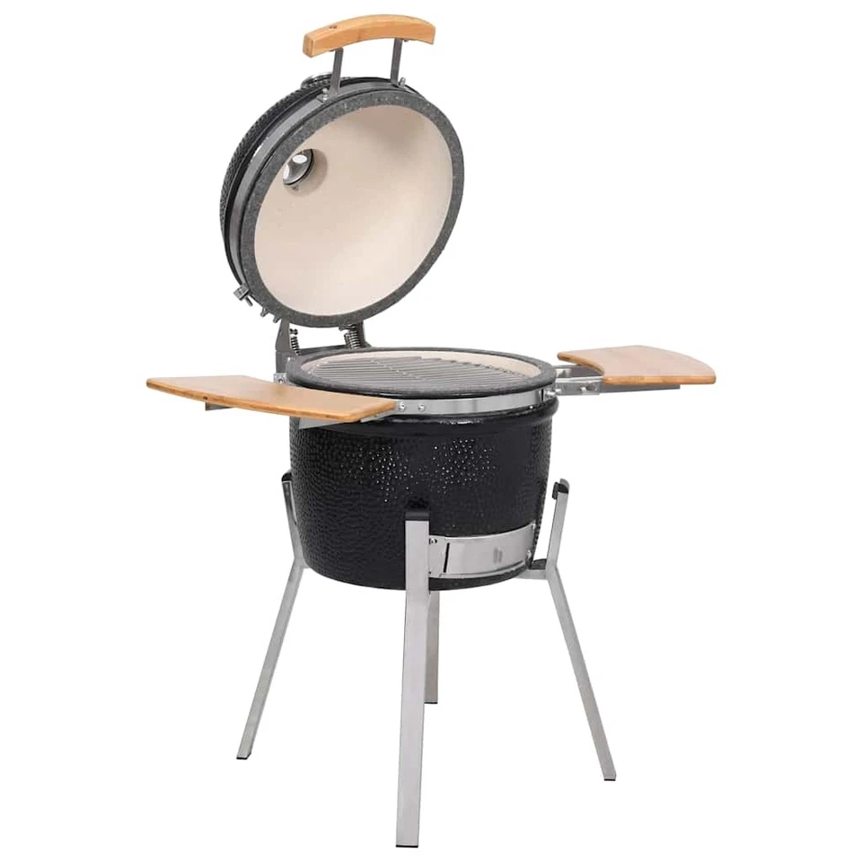 Griglia Barbecue Kamado Affumicatore in Ceramica 76 cm Nero/Rosso vidaXL - Immagine 1 di 1