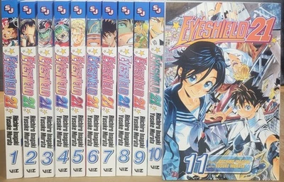 Eyeshield 21 Manga Vol 1-11 Riichiro Inagaki English Brand New Viz Media,