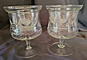 ARCADIA Capri Crystal Set of 2 Shrimp Cocktail Goblets w/ Inserts Made in Japan - Picture 1 of 6