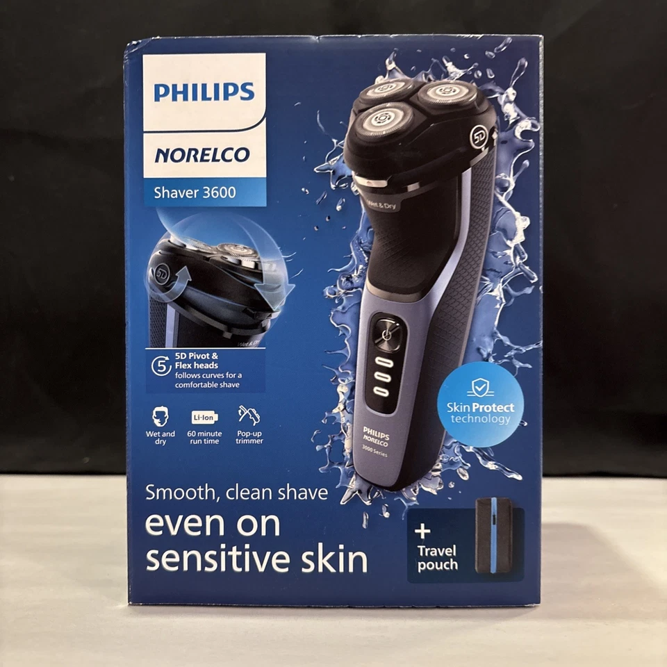 Philips S3243/91 Norelco Shaver 3600 Cordless Wet Dry Electric