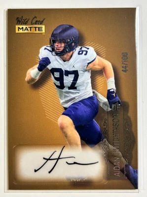 Aidan Hutchinson AUTO~RC #/100 Wild Card Matte 2022 Rookie Autograph Lions SP AU - Image 1 of 2