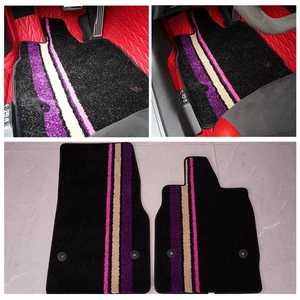 For Corvette C8 2020-2024 Black Tricolor Floor Mats Replacement W/Anti-Slip Clip - Picture 1 of 12