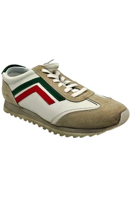 Tênis feminino Franco Sarto Matera retrô com cadarço listras verdes e vermelhas - Imagem 1 de 3