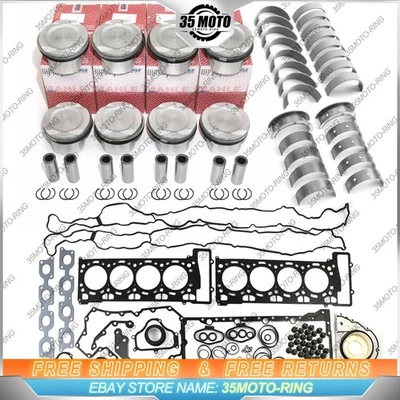 Engine Overhaul Pistons Gaskets Bearings Kit For BMW F10 F06 M5 M6 F12 S63N 4.4 - Image 1 of 4