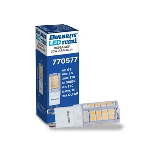 Bulbrite 3.5W LED G9 Clear 3000k 120V ( 770577 )  Pack Of 24 Bulbs - Picture 1 of 2