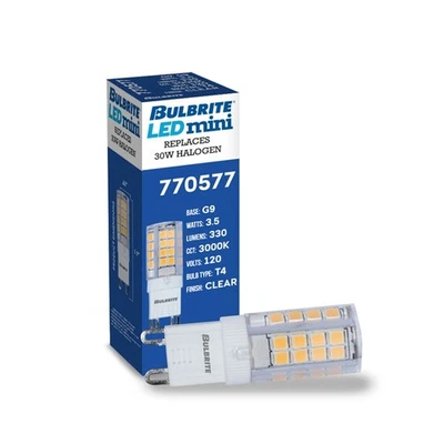 Bulbrite 3.5W LED G9 Clear 3000k 120V ( 770577 )  Pack Of 24 Bulbs - Image 1 of 2