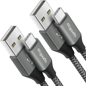 [2-Pack, 2Ft] USB C Cable 3 Fast Charge, USB a to Type C Charger Cord Braided - Picture 1 of 12