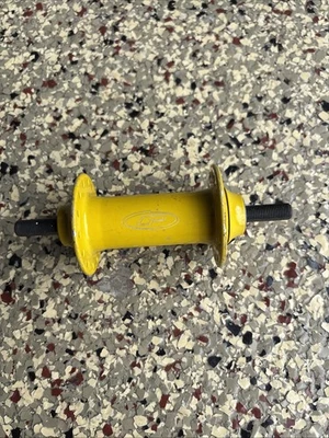 Buje delantero Powerlite amarillo Racing vintage Foto 1 de 4