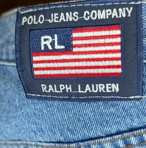 Ralph Lauren Polo Jeans Company American Flag Patch Straight Jeans Y2K 38X30 B16 - Bild 1 von 4