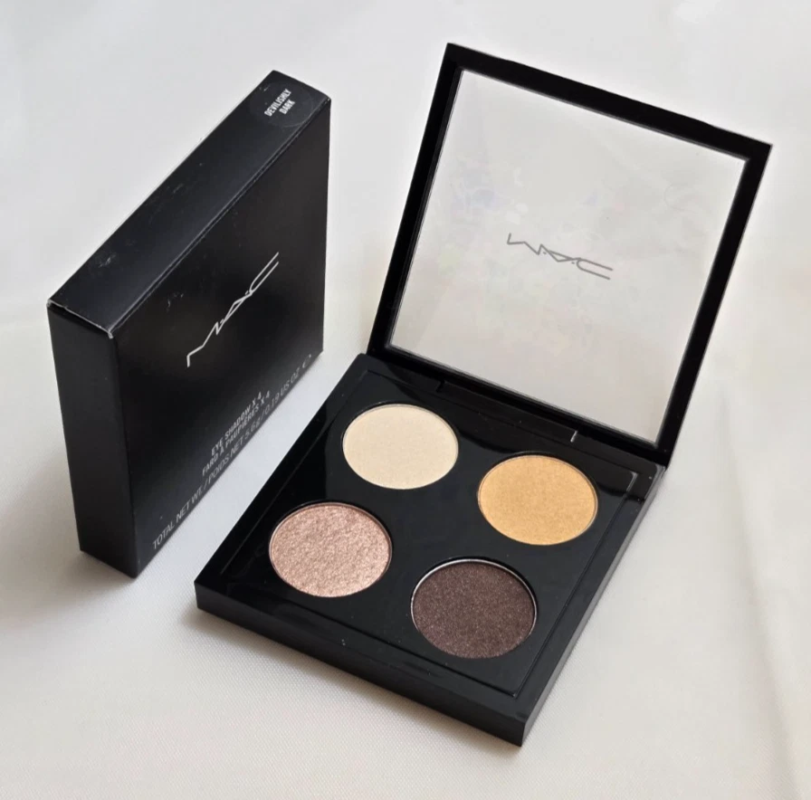 MAC Eyeshadow Quad Devilishly Dark, Goldmine, Honey Lust, Manila Paper FAST SHIP - Image 1 of 4