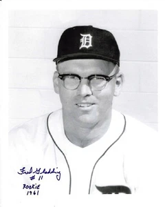 FRED GLADDING DETROIT TIGERS #11 1961(deceased 2015)autographed 8x10 photo w/COA - Picture 1 of 1