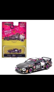 Tarmac Works 1:64 Vertex Nissan Silvia S14 Hello Kitty schwarz chrom T64G-018-HK - Bild 1 von 3