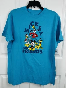 Disney Shirt Adult M Blue Mickey And Friends New - Picture 1 of 5