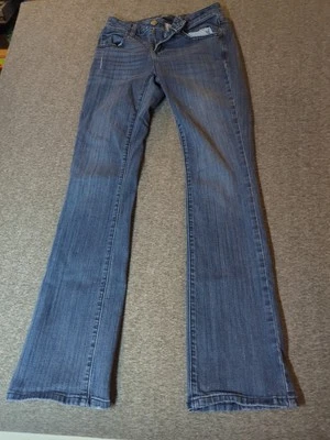 Pantalones de mezclilla Simply Vera Wang Bootcut para mujer 2 azules tiro bajo mezcla de algodón Foto 1 de 4