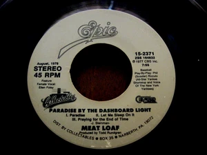 Meat Loaf 45 - Paradise By The Dashboard Light / Two Out Of Three Ain'T Bad VG+ - Picture 1 of 3