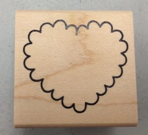 Estampillas de goma de diseño denami corazón de vieira pequeño - Imagen 1 de 1