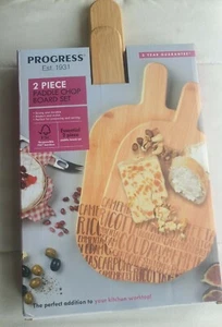 Progress® 2 Piece Bamboo Chopping Cheese Board Set 35/39cm Boards (BW09536EU) - Picture 1 of 4