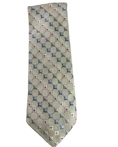 Jos A Bank SIGNATURE Tie 100% Silk Green Spring LONG Necktie Made in ITALY - Picture 1 of 6