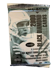 1 PACK 2000 UPPER DECK BLACK DIAMOND FROM FACTORY SEALED HOBBY BOX TOM BRADY RC - Picture 1 of 8