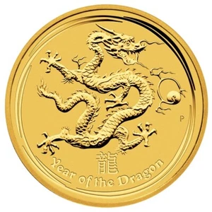1 oz 100$ Australien Goldmünze Lunar Drache 2012 BU in Originalkapsel - Bild 1 von 2