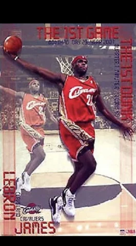 2003 Lebron James Cleveland Cavs 1st Game Dunk ROOKIE RC Poster PRINT MINT NIP Cover