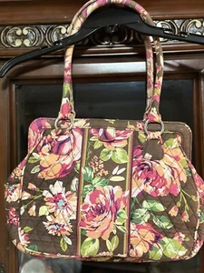 VERA BRADLEY Women's Snap Bag English Rose Rich Colors - Picture 1 of 4