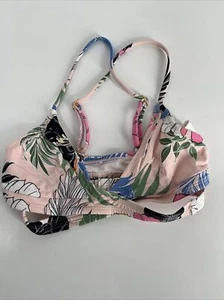 Hobie, Girls Tropical Cross Back Bikini Swim Top, Multicolor, Size 7, NWOT - Picture 1 of 7