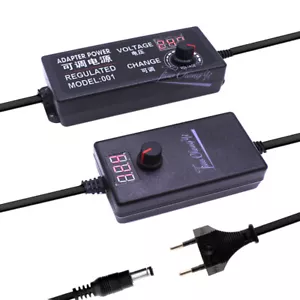 Adaptador regulado de CA a DC3-12V 9-24V adaptador de fuente de alimentación adaptador enchufe UE/EE. UU. - Imagen 1 de 12