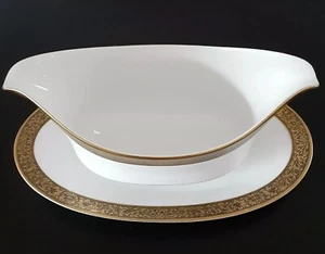 Sango China Hampton Gravy Boat w/Attached Underplate 3758 - Picture 1 of 2