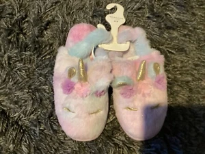 BNWT New Monsoon Elda Marble Unicorn Sliders - UK 4-5 EUR 37-38 - Multicoloured - Picture 1 of 5