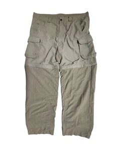 REEL LEGENDS Mens Large 40/31 Fishing Pants/Shorts Zip Convertible Leg Beige  - Picture 1 of 12