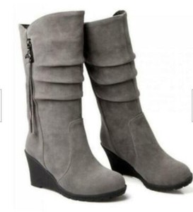Las mejores ofertas en Botas caña media Gris sin marca para mujeres | eBay